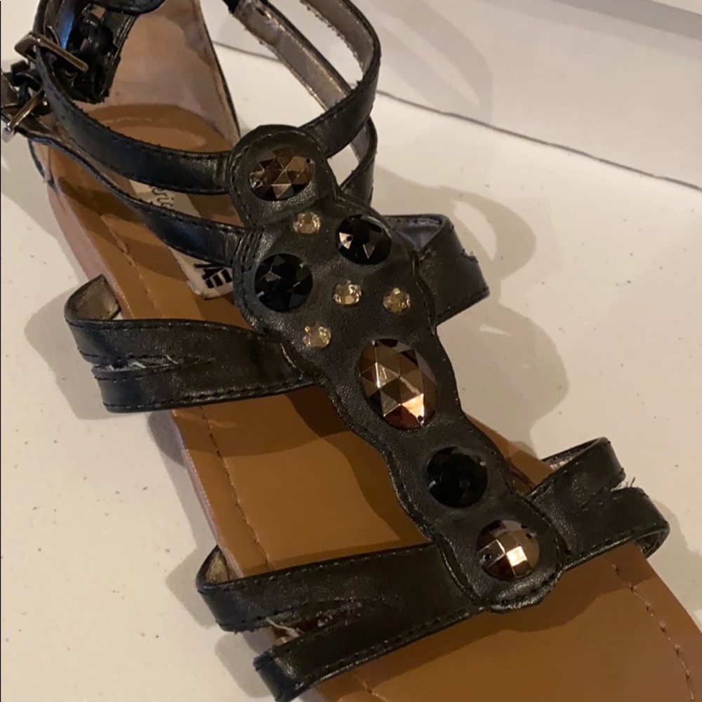 Black sparkly sandals